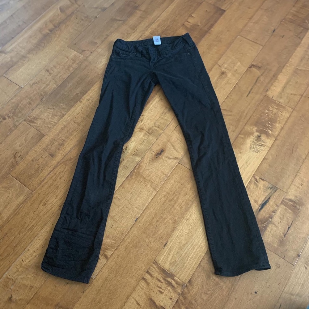 True Religion low-rise black jeans